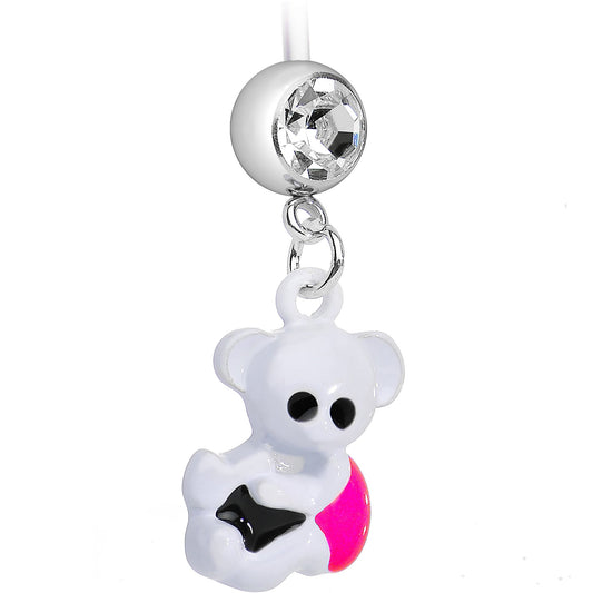Baby Pink Girl Bear Pregnancy Belly Ring