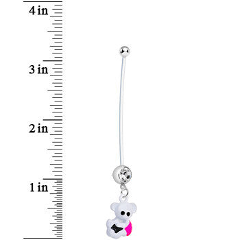 Baby Pink Girl Bear Pregnancy Belly Ring