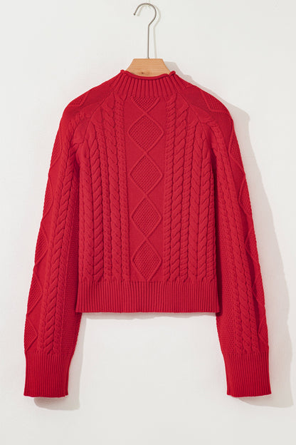 Cable Knit Long Sleeve Sweater
