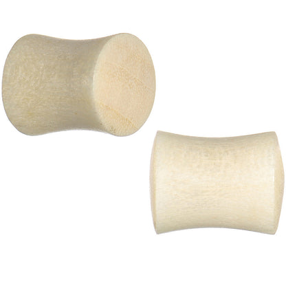 0G Organic Crocodile Wood Dome Double Flare Plug Set