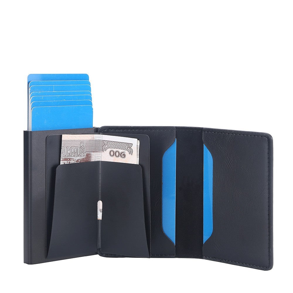 Men's Crazy Horse Leather Card Clamp