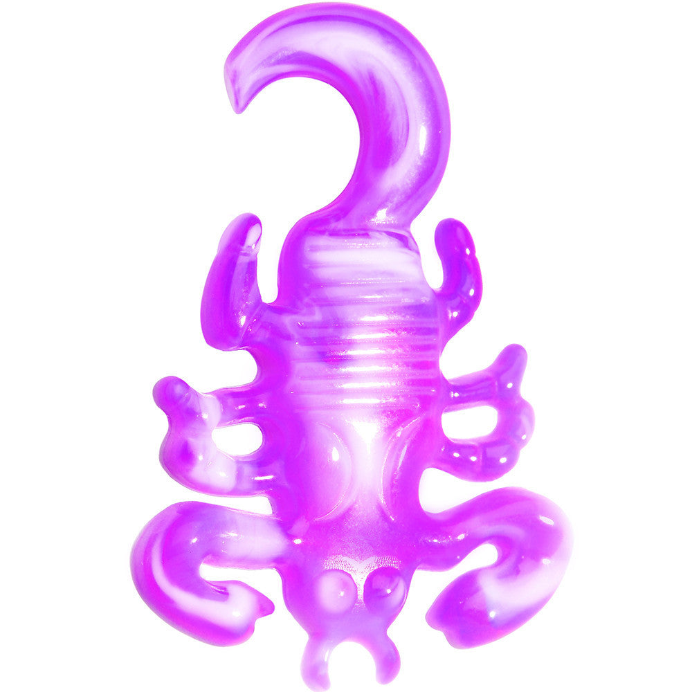 2G Pink White Acrylic Scorpion Hanger Plug