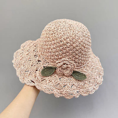 Foldable Floral Straw Sun Hat