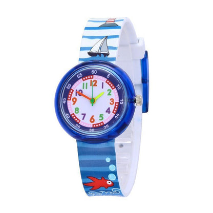 Cute Cartoon Transparent Silicone Children's Watch