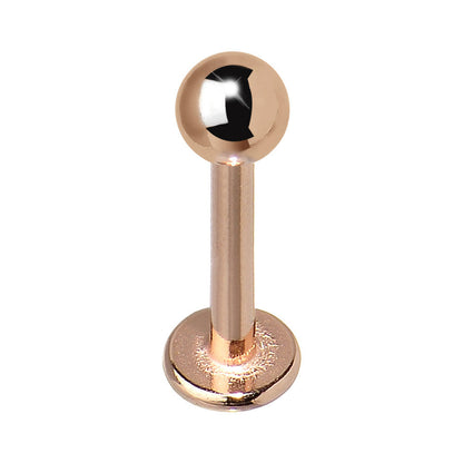 16G 5/16 Rose Gold Plated Labret Tragus Monroe