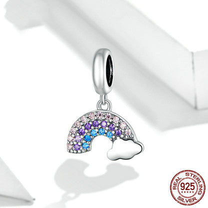 Rainbow Color S925 Sterling Silver Pendant