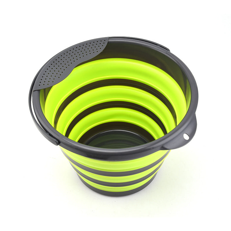 Folding multifunctional silicone bucket