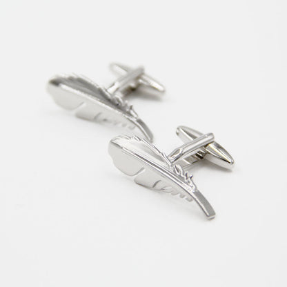 Feather Shape Men's Cufflinks
