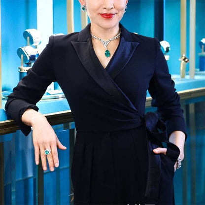 Emerald Moissan Necklace