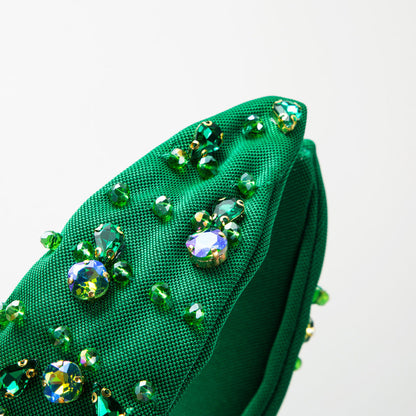 Elegant Diamond-Embedded Wide Headband