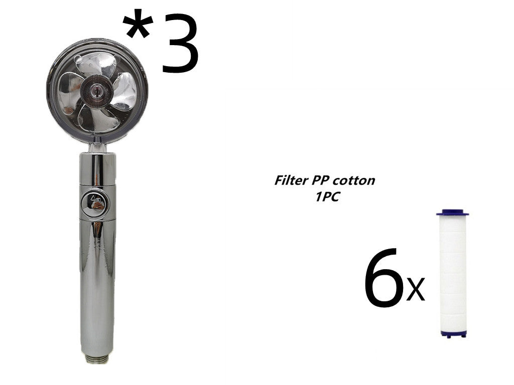 Turbo Propeller Shower Head Handheld High Pressure