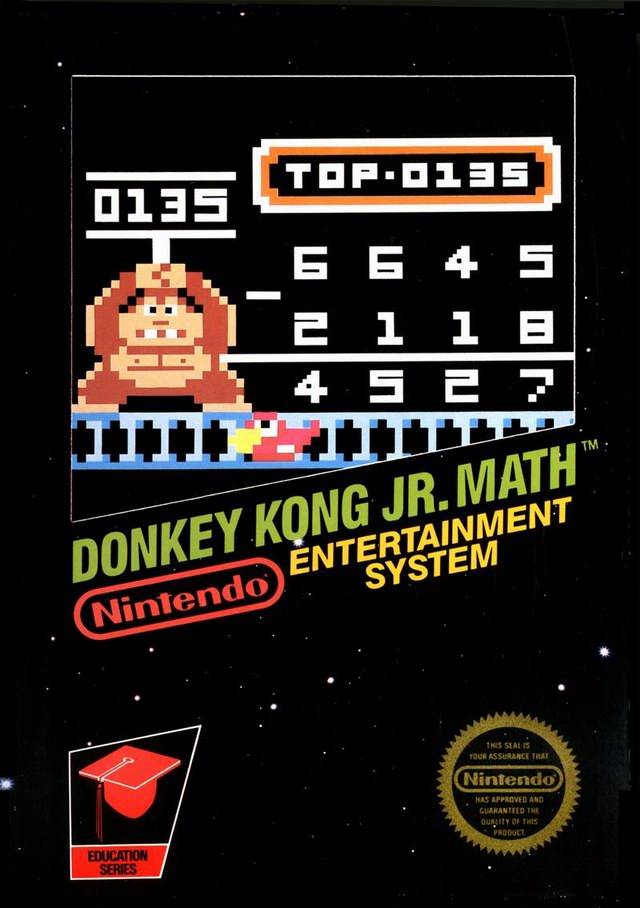 Donkey Kong Jr. Math (3 Screw Variant) (Nintendo NES)