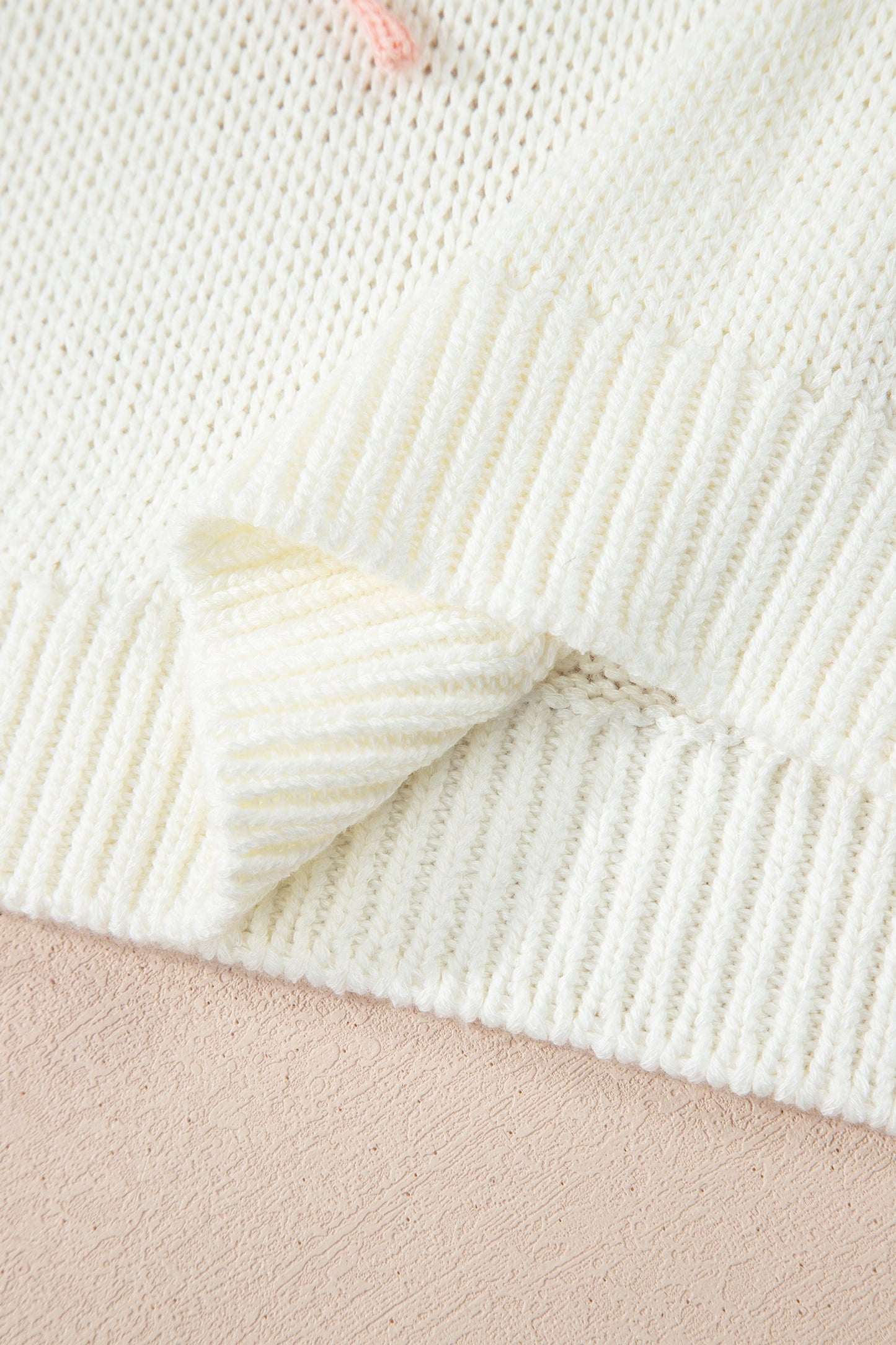 Short Sleeve Knit Contrast Bow-Knot Sweater