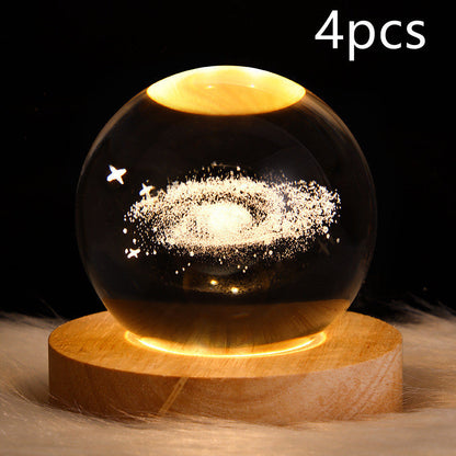 LED Galaxy Crystal Ball 3D Moon Lamp