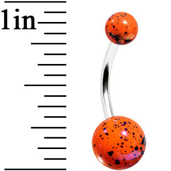 Orange Speckled Cosmos Belly Ring