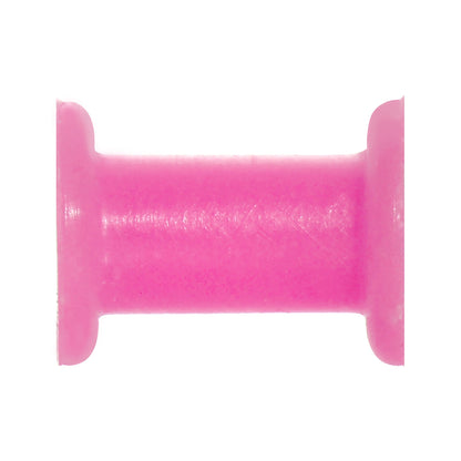 6G Neon Pink Silicone Glow in the Dark Double Flare Tunnel