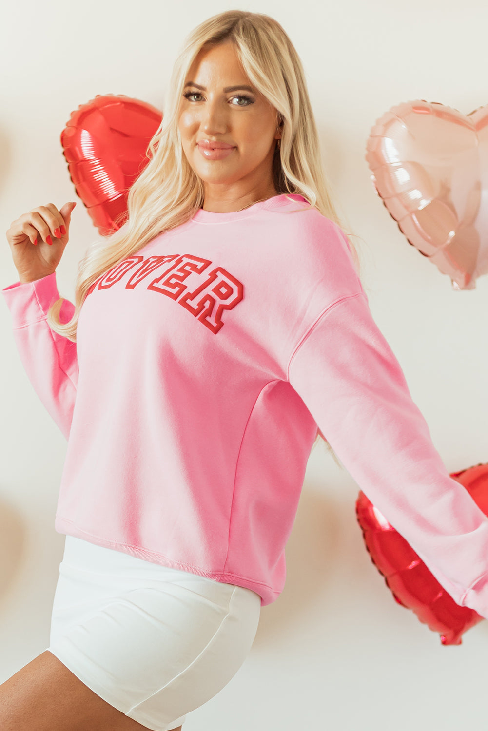 Valentine LOVER Drop Shoulder Pullover Sweatshirt