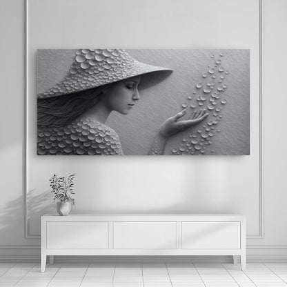 Modern Minimalist Woman Silhouette Wall Art