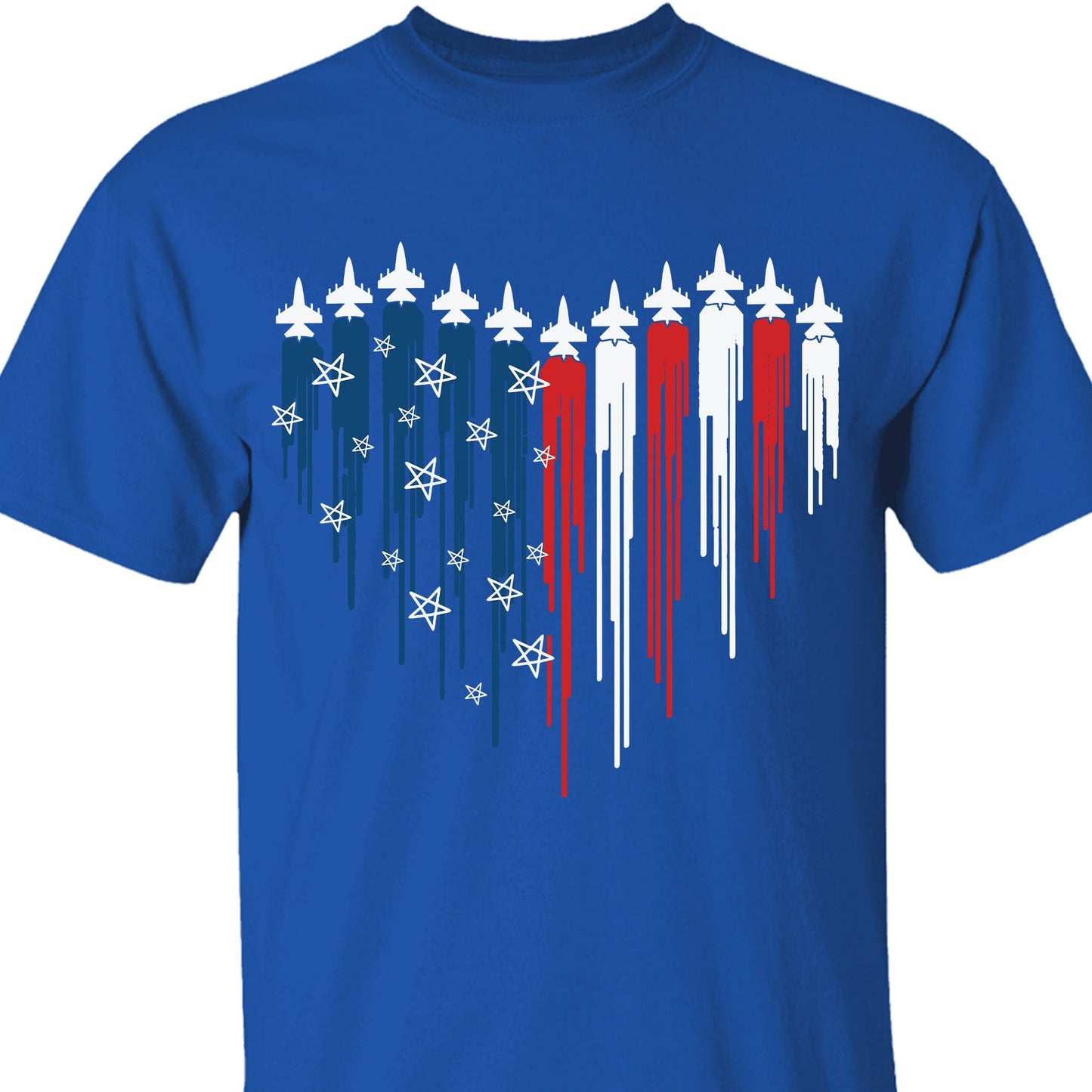 Fighter Jet Airplane American Flag Unisex Shirt | Red White Blue Shirt | Independence Day Shirt | 4th of July Shirt Dark C1059