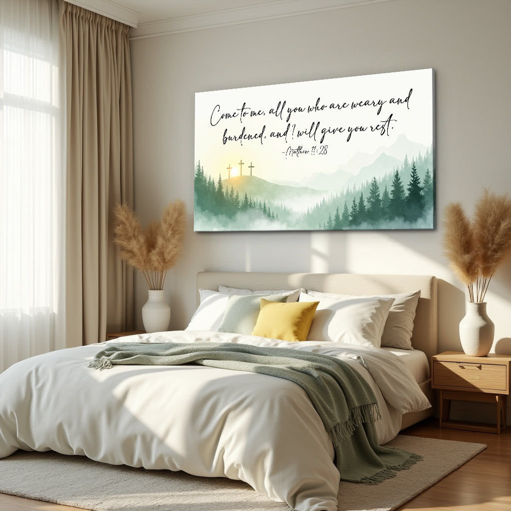 Come To Me - Matthew 11:28 Faith Sign