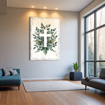 Minimalist Cross Faith Wall Art II