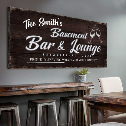 Basement Bar And Lounge Sign IV