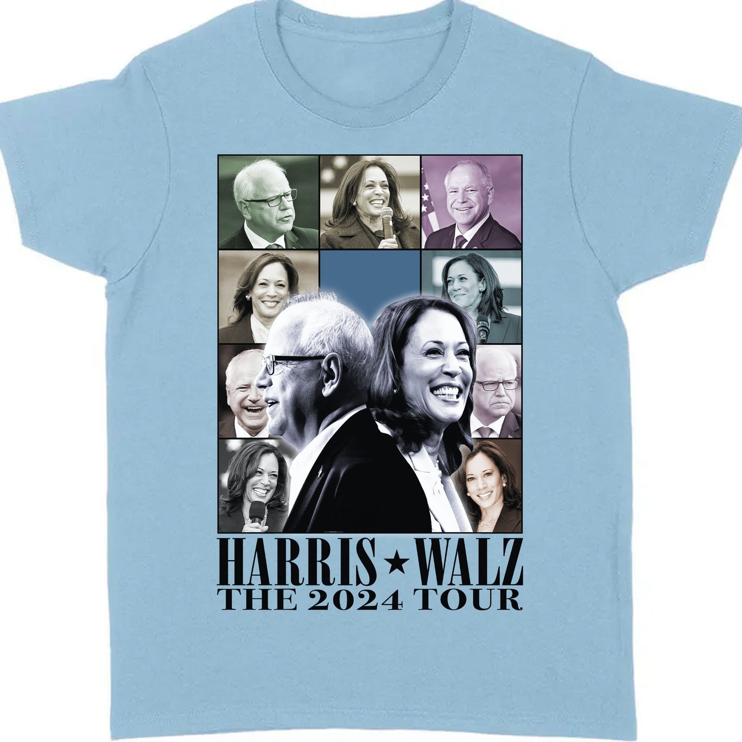 Harris Walz The Eras Tour Shirt | Kamala Harris 2024 Shirt | Tim Walz 2024 Shirt | Democrat Shirt Bright C1462 - KH2
