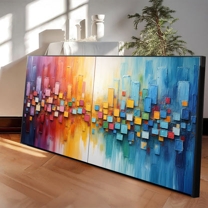 Chroma Dance Impasto Wall Art