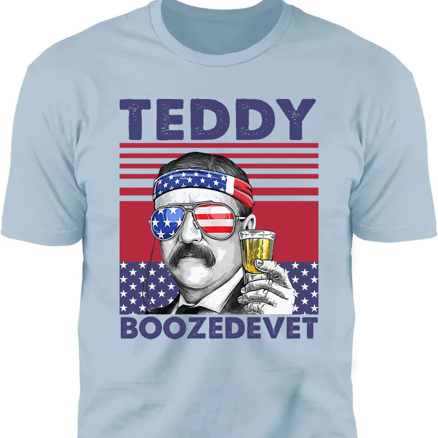 Teddy Boozedevet Funny 4th Of July Drinking Shirt Bright T1189