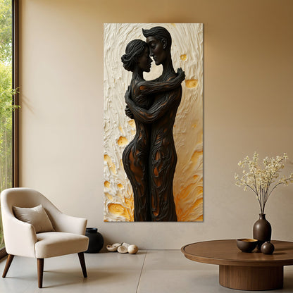 Eternal Love Figure Abstract Wall Art VII