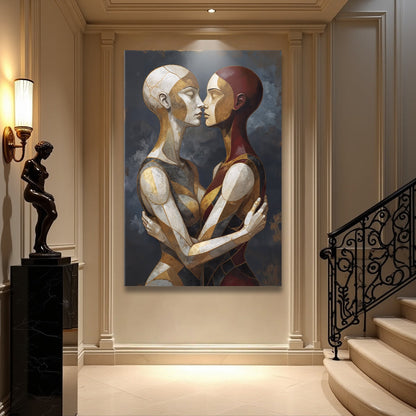 Embrace of Geometry Abstract Wall Art