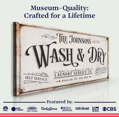 Personalized Laundry Service Sign