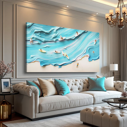 Abstract Aerial View Beach Wall Art