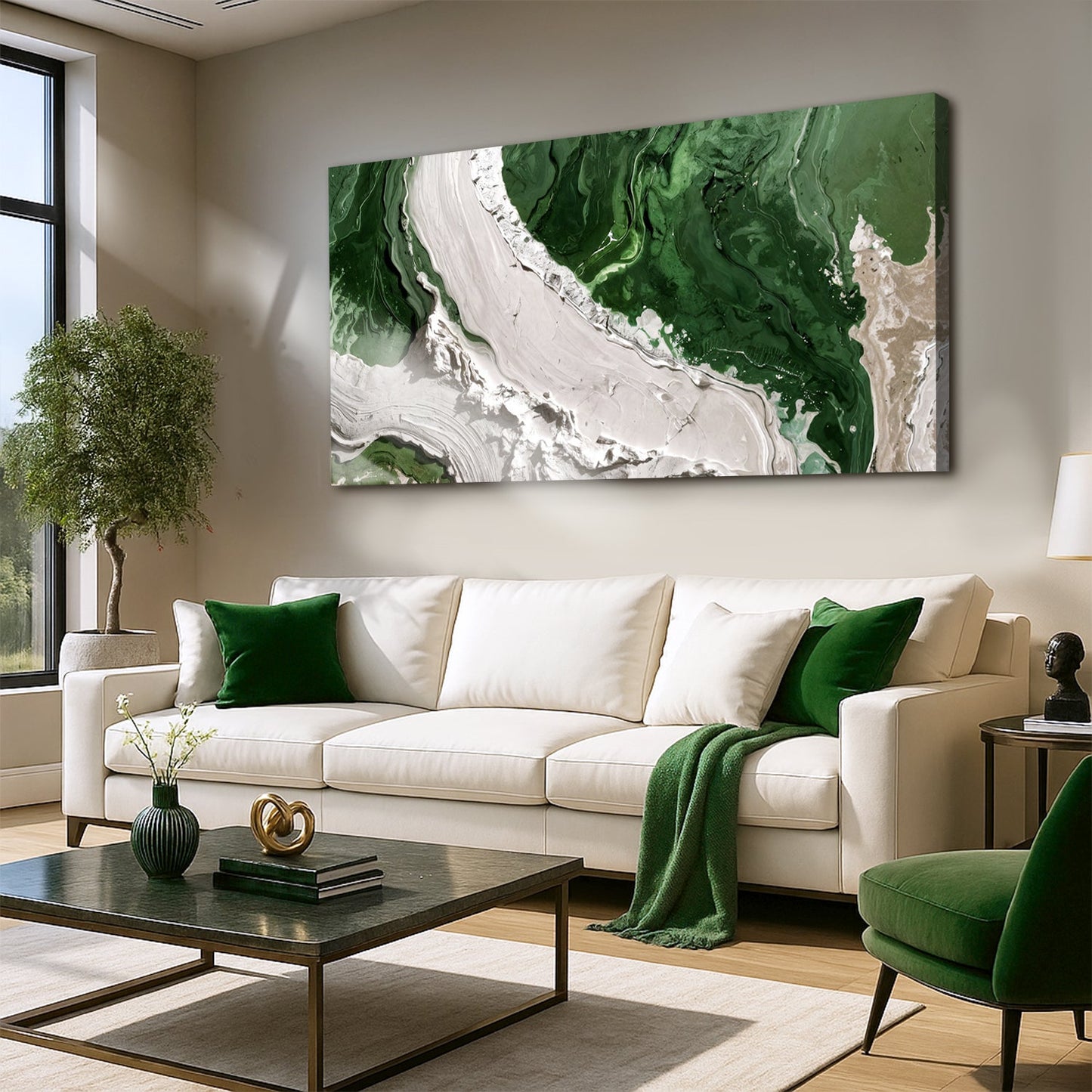 Green Rivers Abstract Wall Art IV