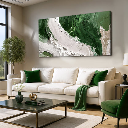 Green Rivers Abstract Wall Art IV
