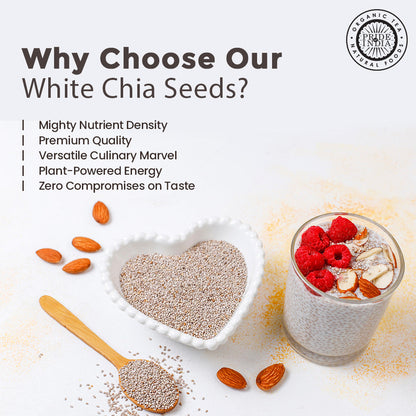 Whole White Chia Seeds - Omega-3 & Calcium Superfood Jar
