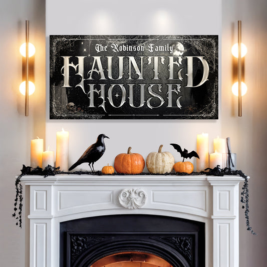 Personalized Haunted House Halloween Sign III