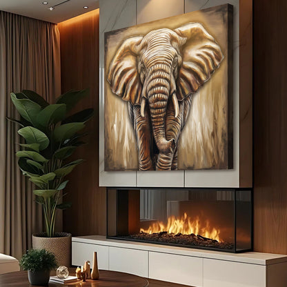 3D Elephant Wall Art