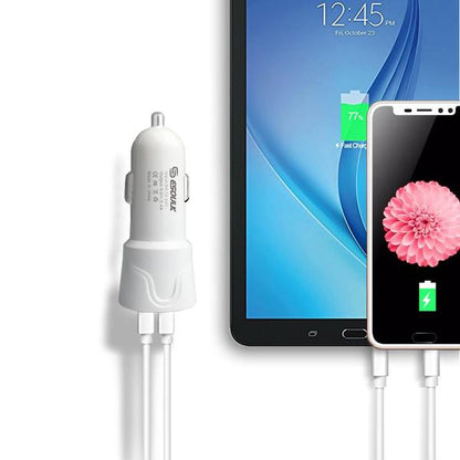 Esoulk 12W 2.4A Dual USB Travel Car Charger With 5FT Micro USB Charging Cable