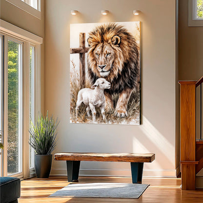 Lion And Sheep Faith Wall Art II