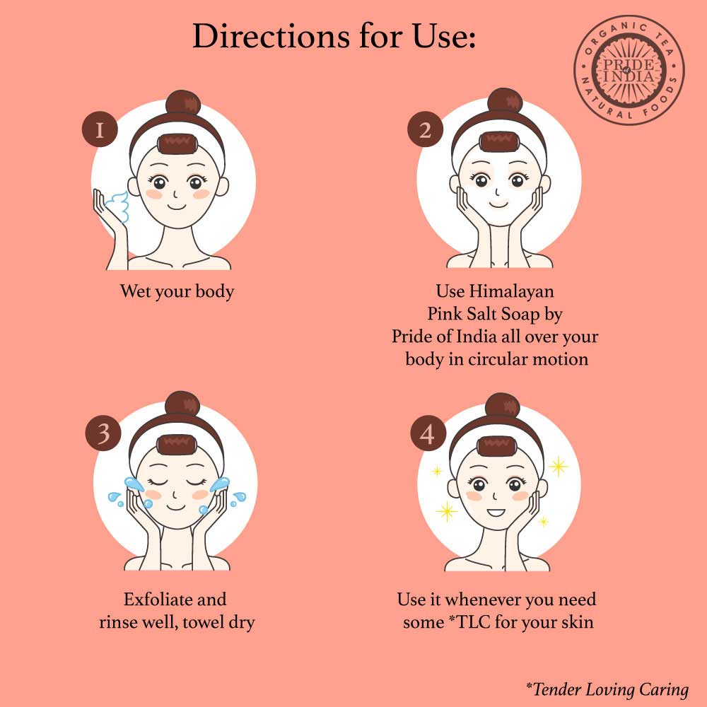 Himalayan Pink Salt Heart Shape Soap by Pride of India – Mineral Rich – Massage Bar/ Spa Ritual at Home – Chemical-free/Natural Occurring Salt Crystals Soap – Good for Skin/Hydrating