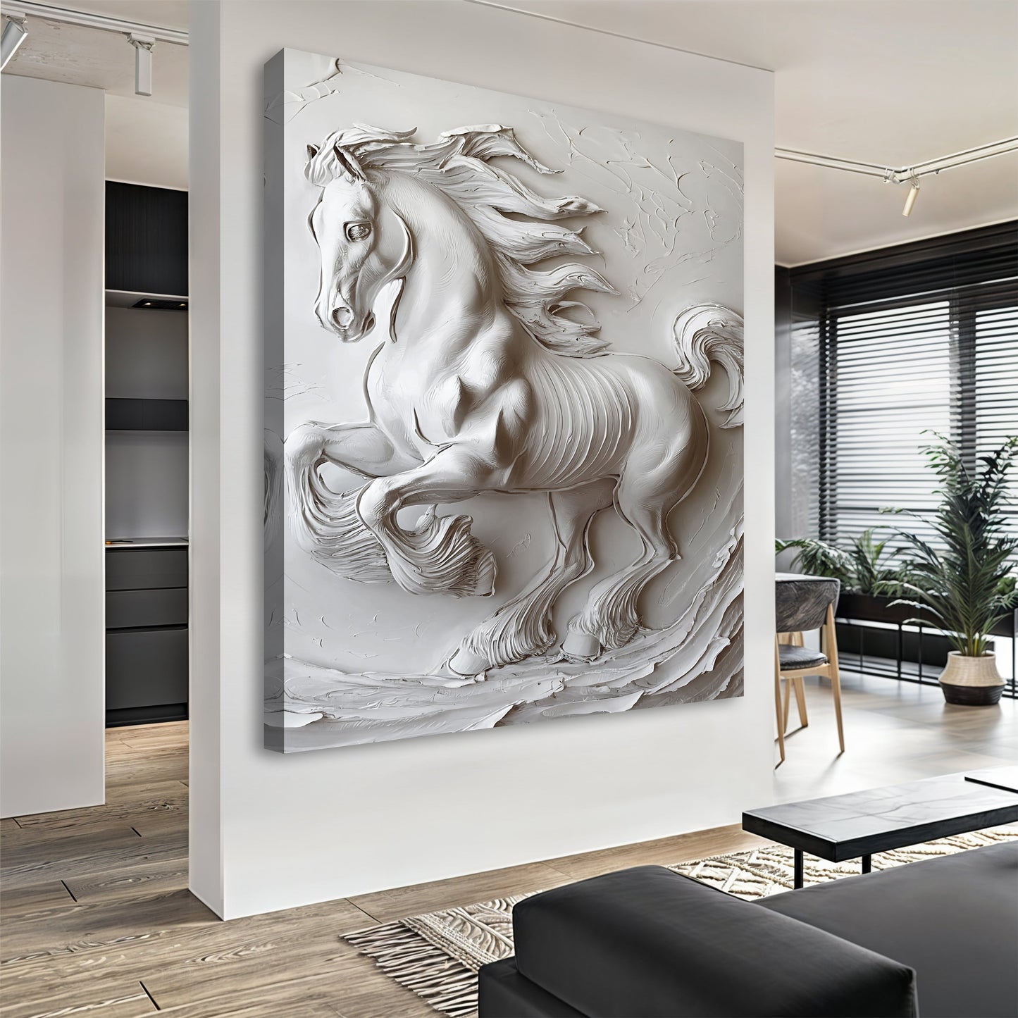 3D Minimalist Horse Wall Art