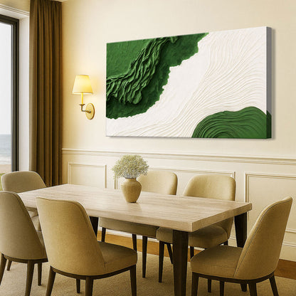 Green Rivers Abstract Wall Art IX
