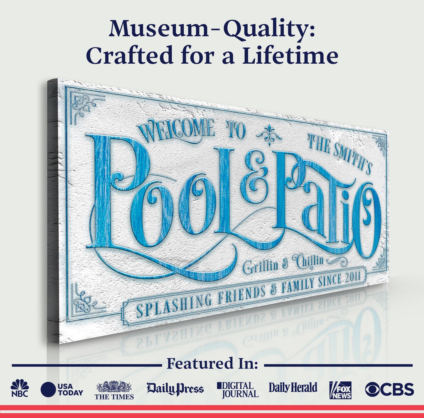 Personalized Swimming Pool Sign