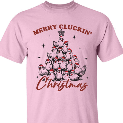 Merry Cluckin' Christmas Shirt, Christmas Farmhouse Sweater, Funny Trendy Merry Christmas Chickens Sweatshirt T1657