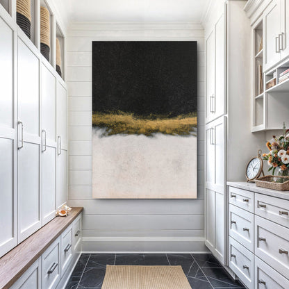 Minimalist Black and Gold Wall Art II