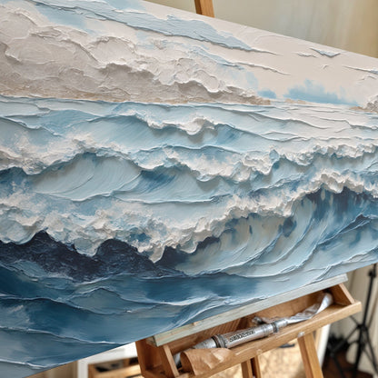 Ocean Embrace Impasto Wall Art