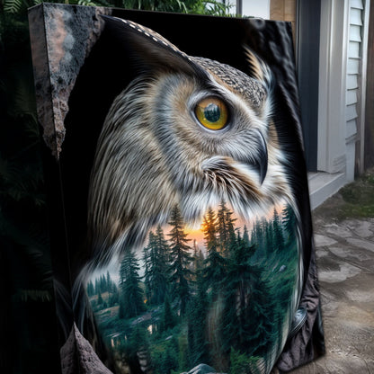 Owl Double Exposure Wall Art