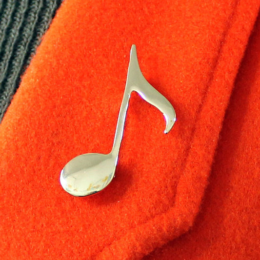 Simple Natural Musical Note Pin Brooch