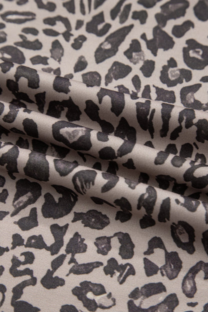 Leopard Patchwork Crew Neck Sweatshirt